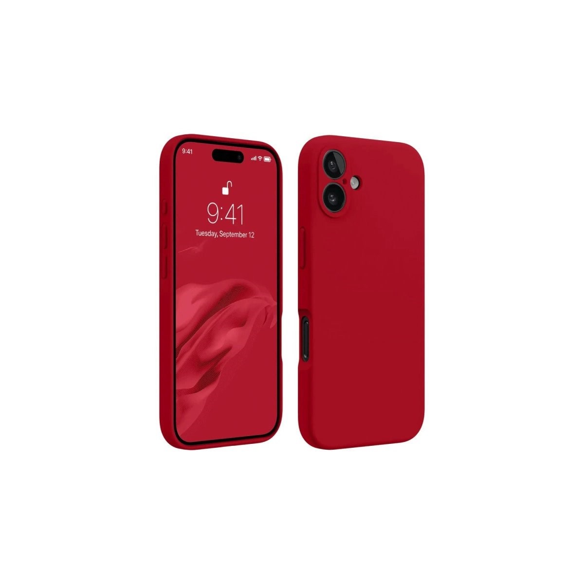 İphone 16 Kılıf First Silikon - Kırmızı