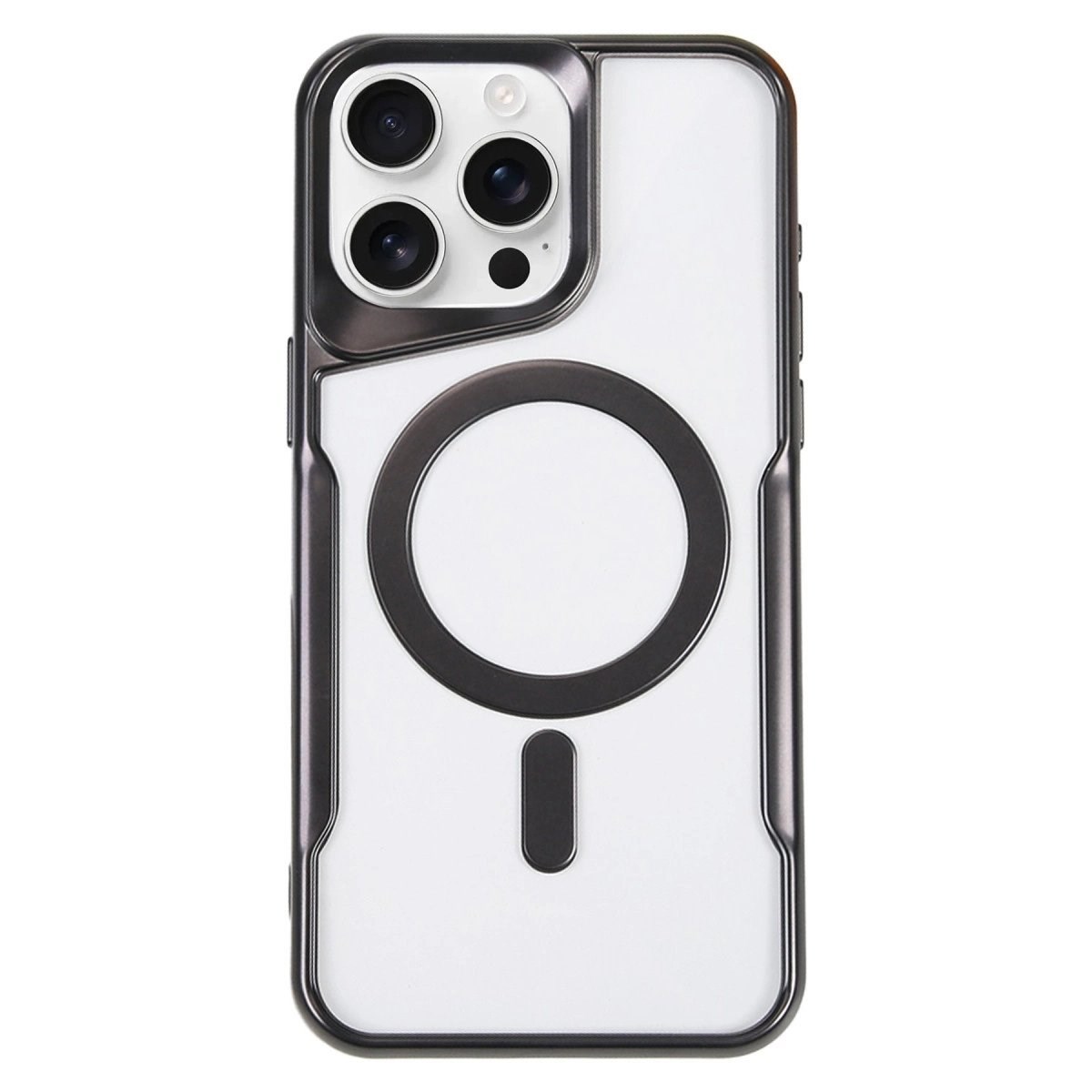 İphone 16 Pro Max Kılıf Boyi Magsafe Silikon Kapak - Siyah