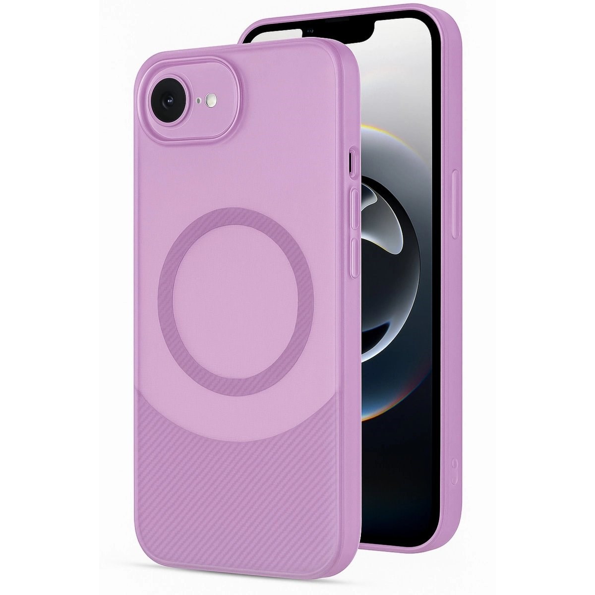 İphone 16e Kılıf Maya Karbon Kapak - Mürdüm