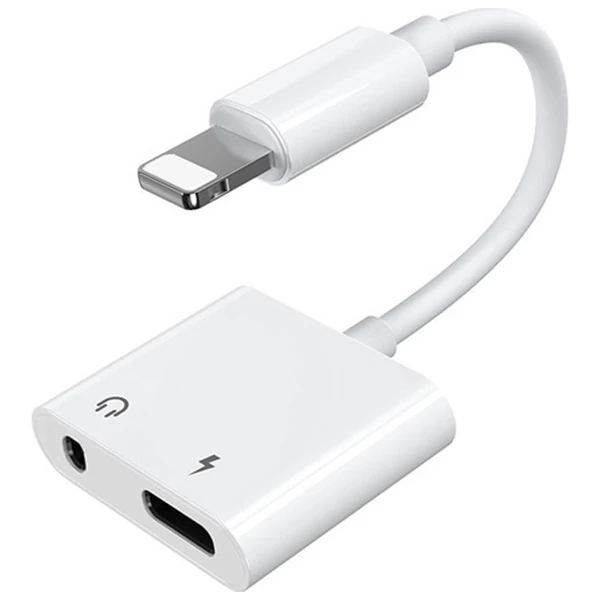 İPhone-3.5mm Kulaklık Ve Şarj Dönüştürücü Başlık Adaptör Kablo-(1903)