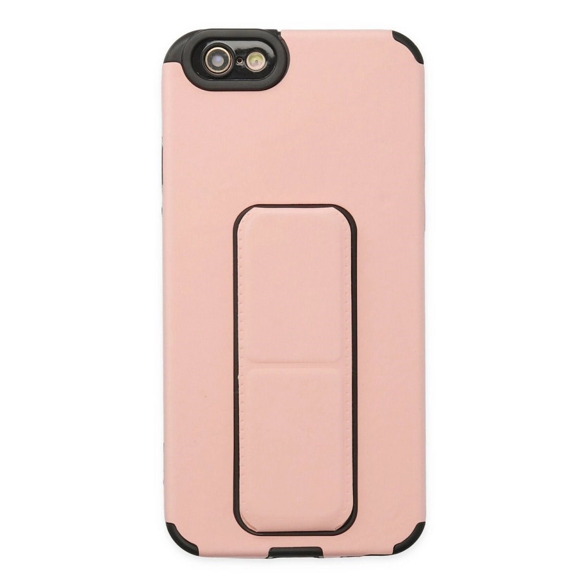 İphone 6 Kılıf Mega Standlı Silikon - Pudra