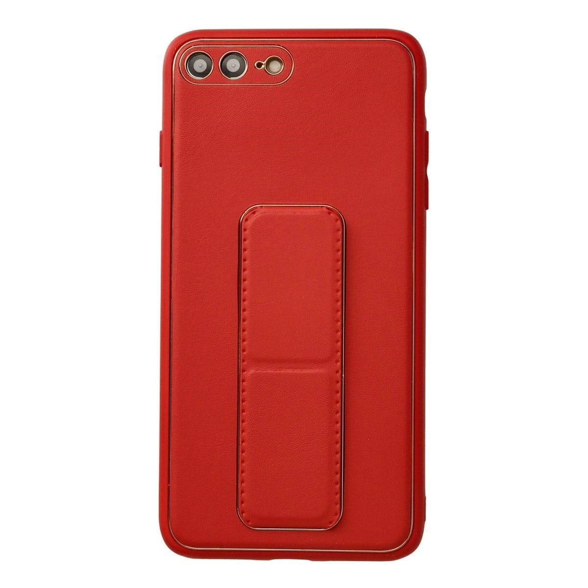 İphone 7 Plus Kılıf Coco Deri Standlı Kapak - Kırmızı