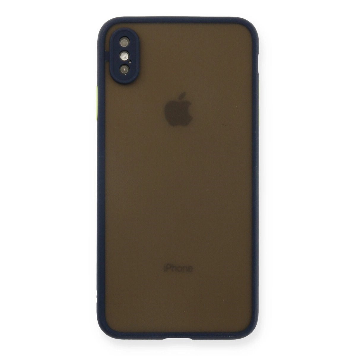 İphone Xs Max Kılıf Montreal Silikon Kapak - Lacivert