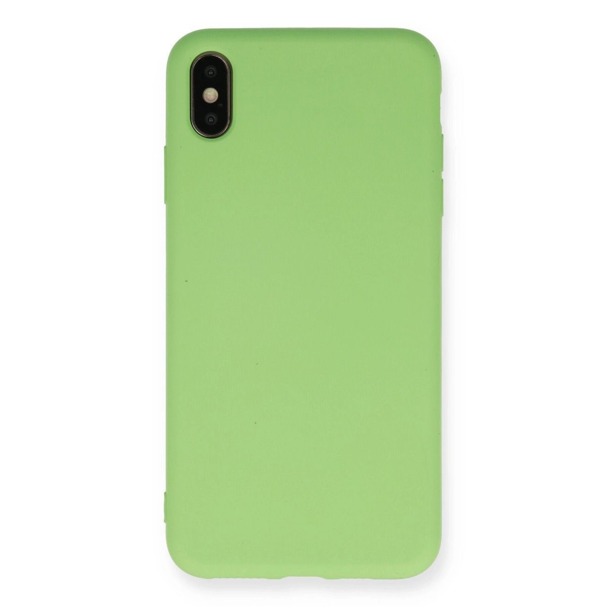 İphone Xs Max Kılıf Nano İçi Kadife Silikon - Açık Yeşil