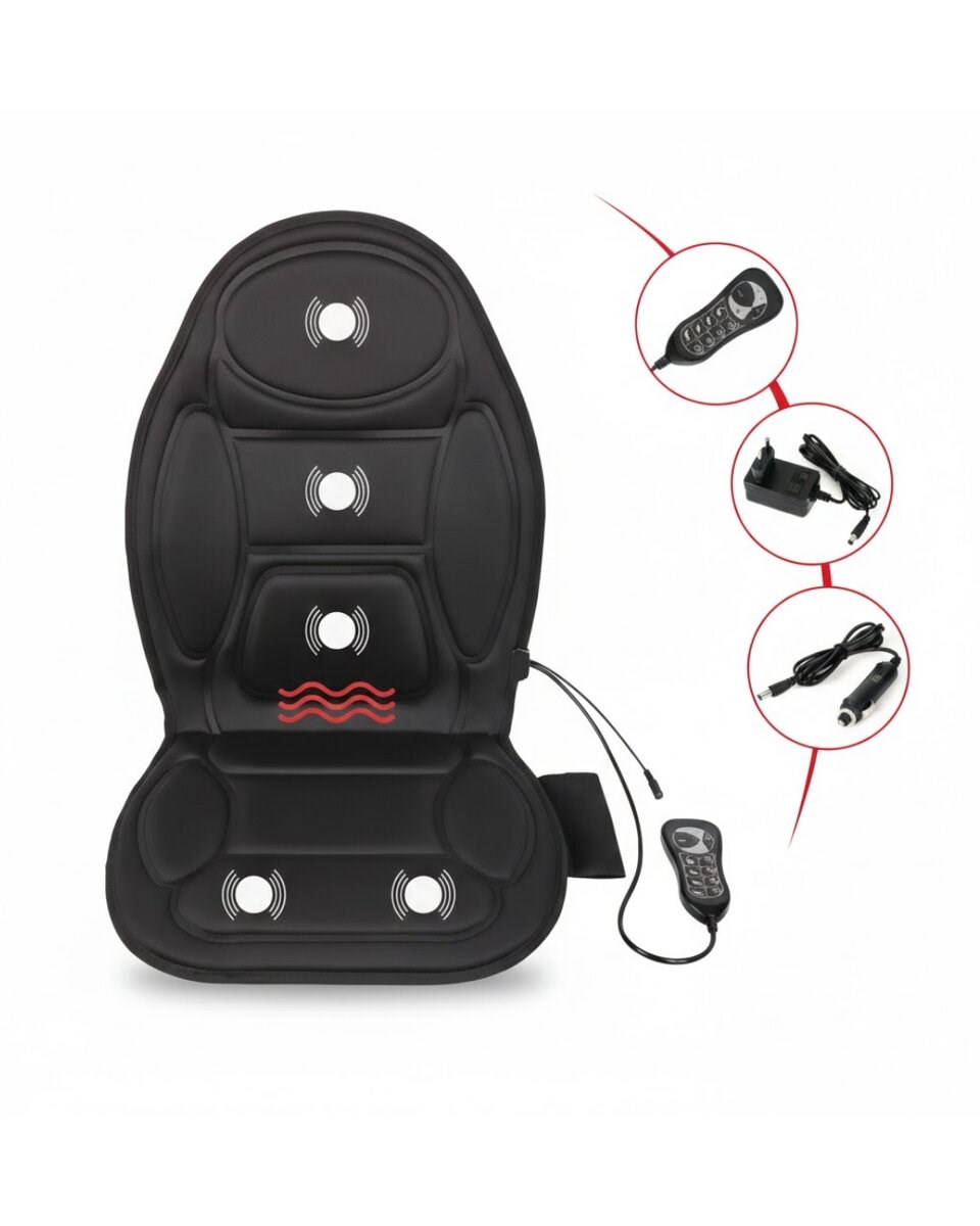 Isıtmalı Masaj Koltuk Minderi Sırt Bel Boyun ve Kalça Destekli