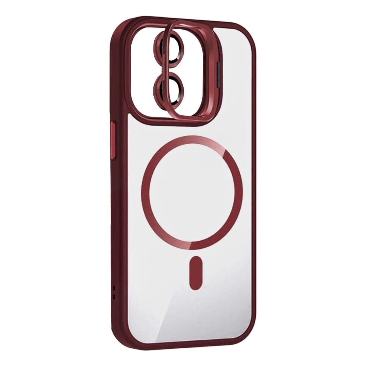 Joko Apple İphone 11 Remim Lensli Magsafe Standlı Kapak - Bordo