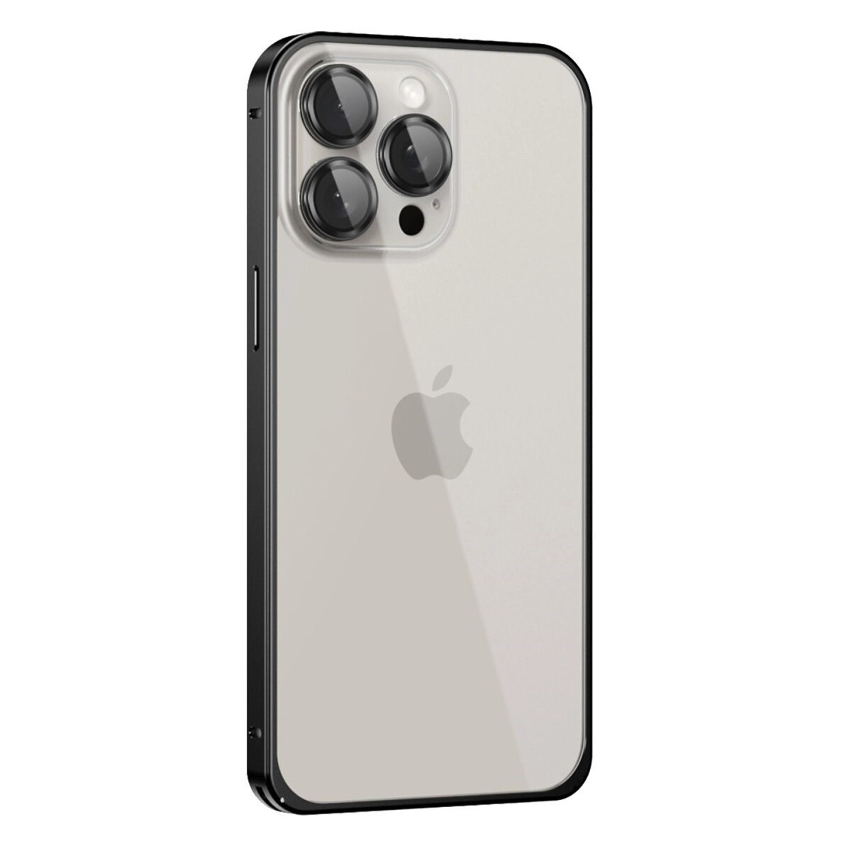 Joko Apple İphone 15 Pro Max Metal Bumper Mat Kapak - Siyah