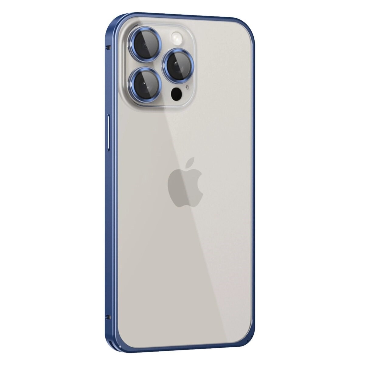 Joko Apple İphone 15 Pro Max Metal Bumper Mat Kapak - Lacivert