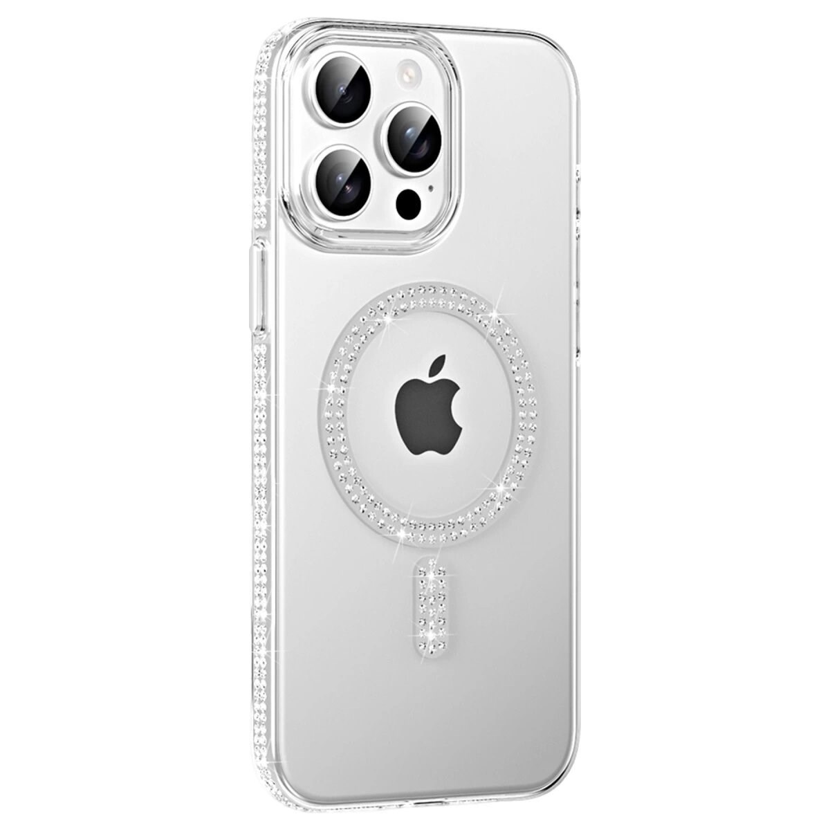 Joko Apple İphone 15 Pro Move Taşlı Magsafe Kapak - Natural Grey