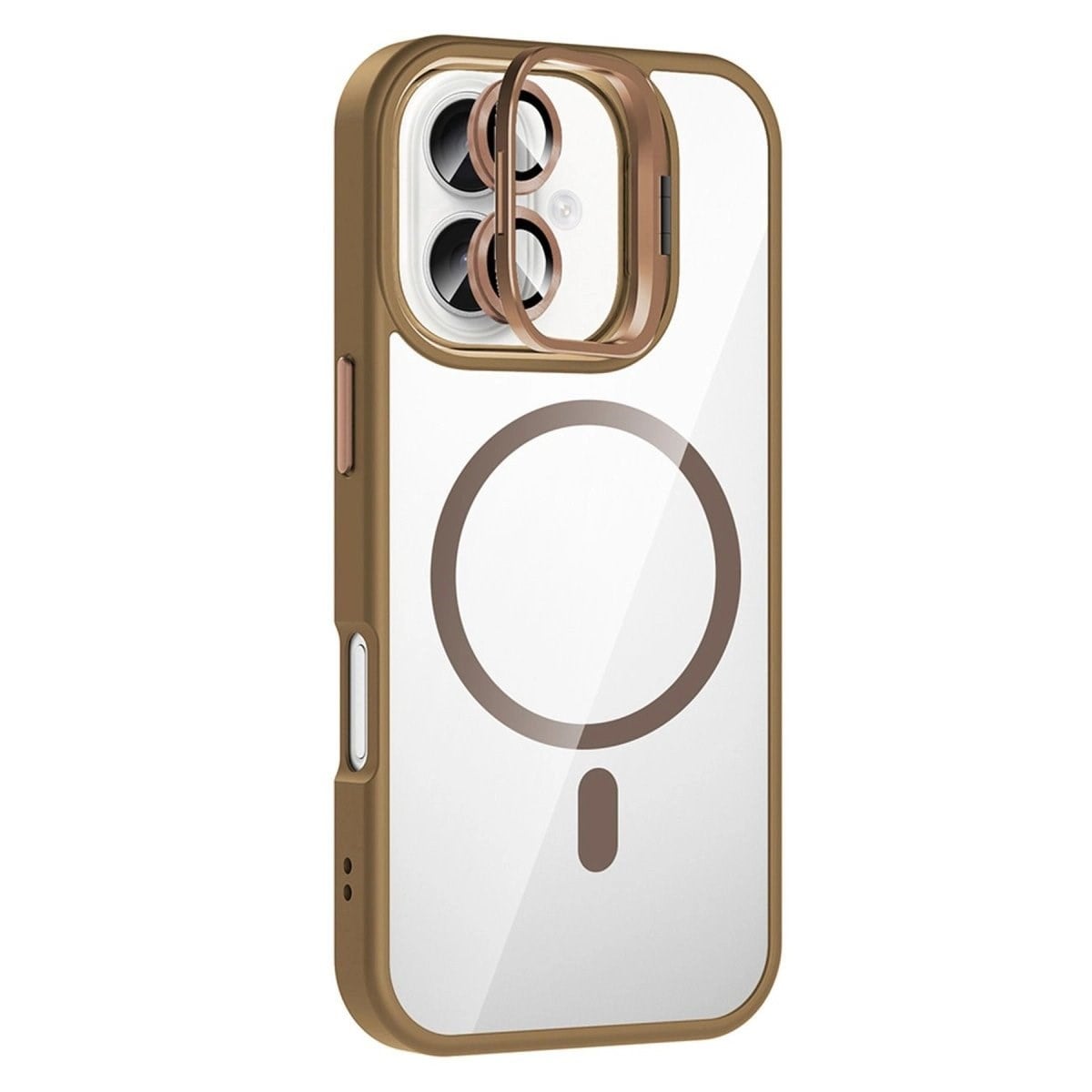 Joko Apple İphone 17 Remim Lensli Magsafe Standlı Kapak - Kahverengi