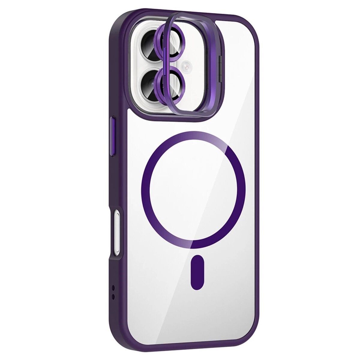 Joko Apple İphone 17 Remim Lensli Magsafe Standlı Kapak - Derin Mor