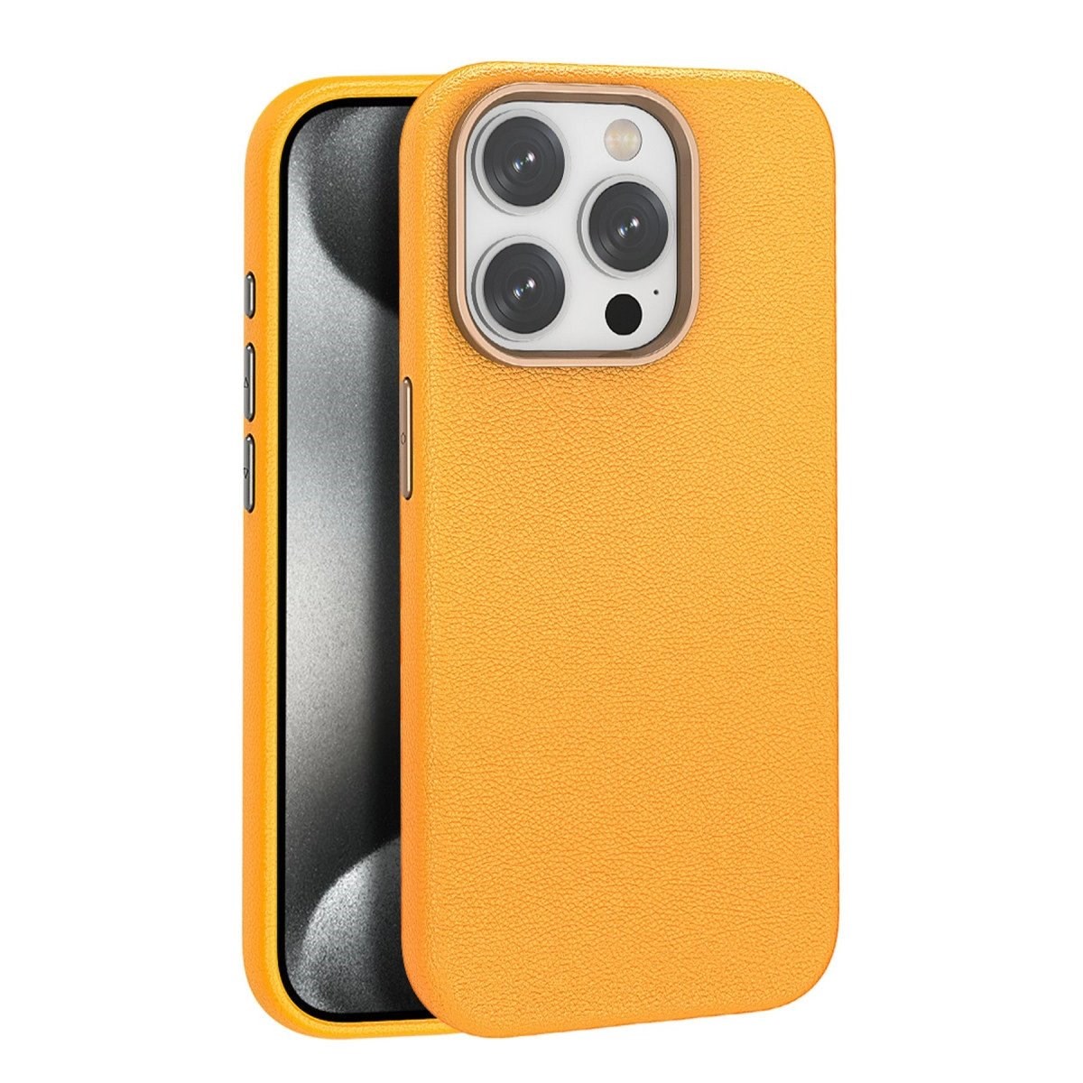 Joko İphone 14 Pro Max Kılıf Wonder Deri Magsafe Kapak - Turuncu