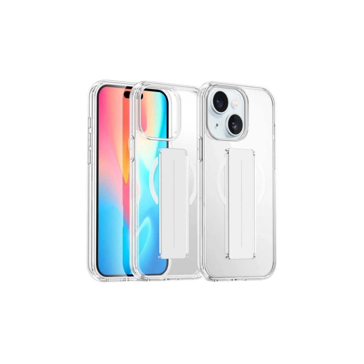 Joko İphone 15 Kılıf Alfa Magsafe Standlı Kapak - Şeffaf