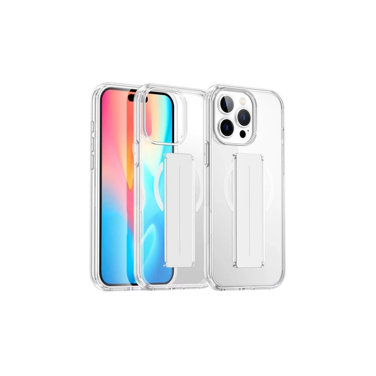 Joko İphone 15 Pro Max Kılıf Alfa Magsafe Standlı Kapak - Şeffaf