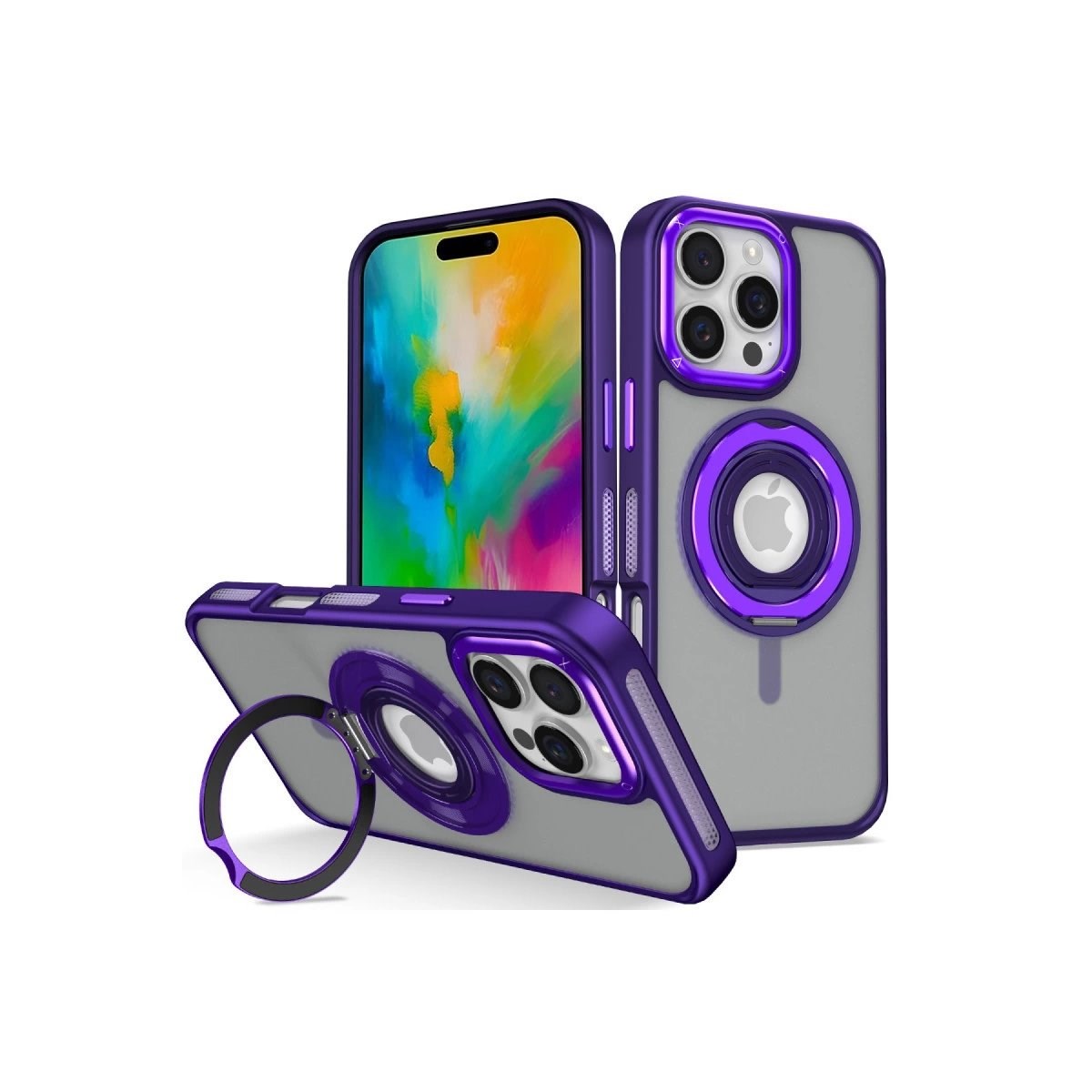 Joko İphone 16 Pro Banza Magsafe Standlı Kapak - Derin Mor