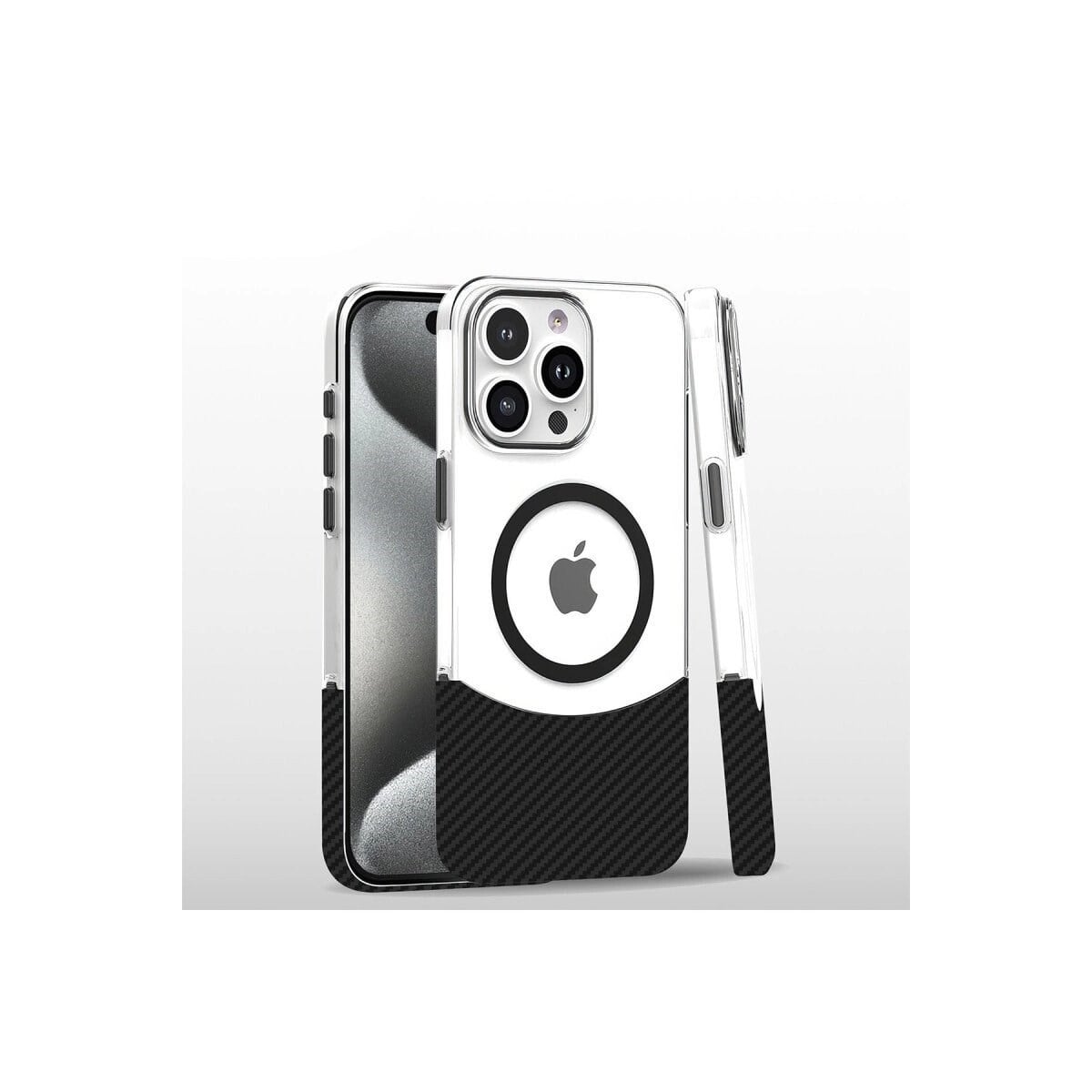 Joko İphone 16 Pro Carbon Puzzle Magsafe Kapak - Siyah-2