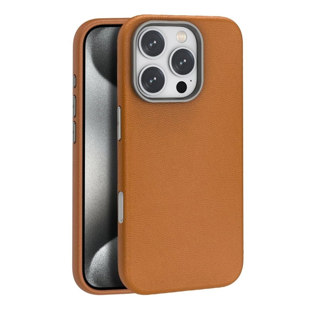 Joko İphone 16 Pro Max Wonder Deri Magsafe Kapak - Kahverengi