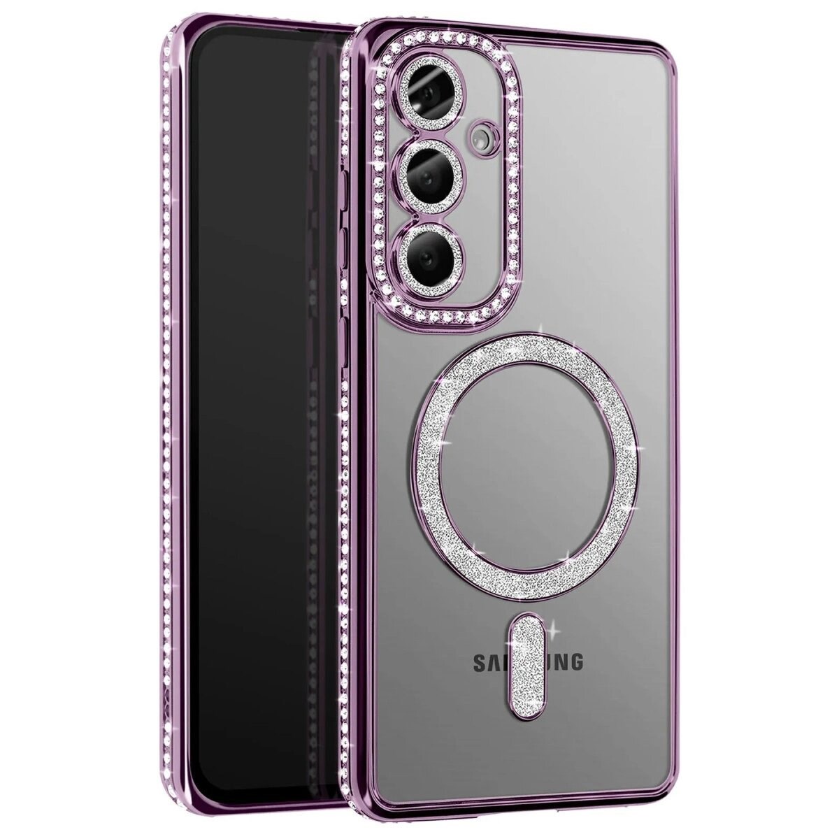 Joko Samsung Galaxy A57 5g Joke Simli Magneticsafe Kılıf - Derin Mor