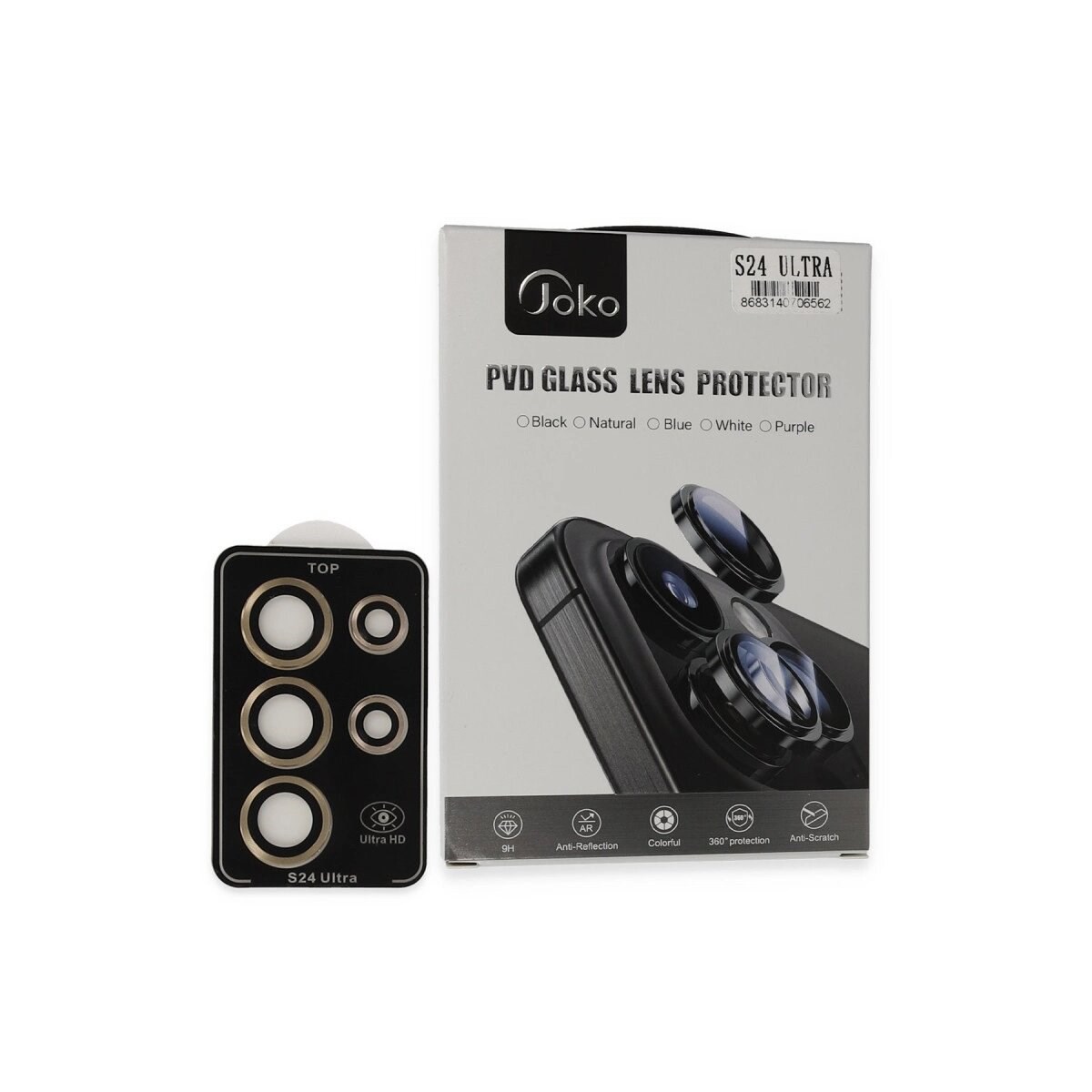 Joko Samsung Galaxy S24 Ultra Pvd Metal Kamera Lens - Gold
