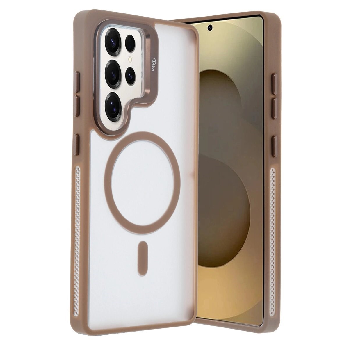 Joko Samsung Galaxy S25 Ultra Flet Lens Magsafe Kapak - Gold