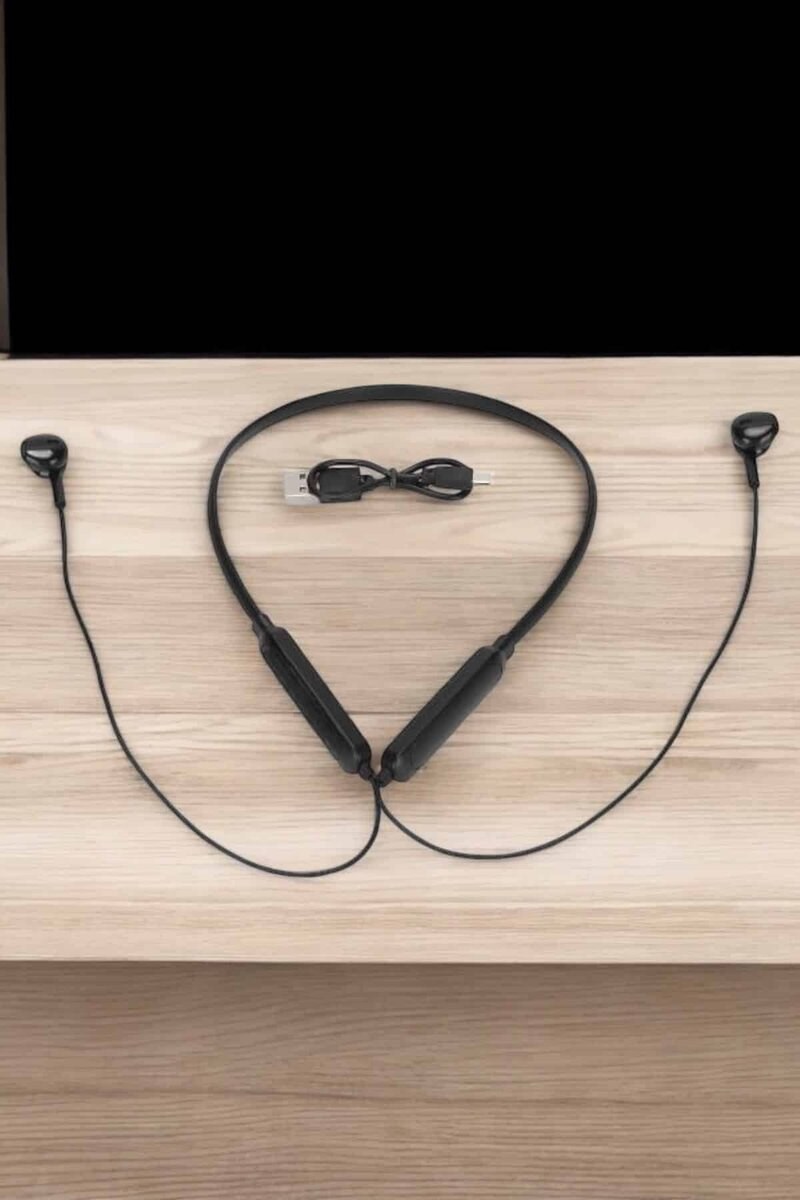 Kablolu Boyun Askılı Dijital Göstergeli Bluetooth Kulaklığı 60 Saat