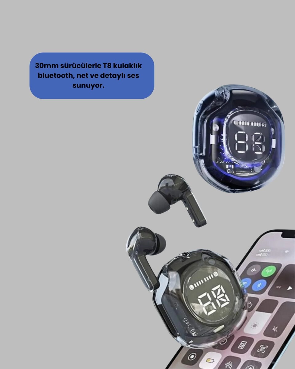 Kablosuz Bluetooth Kulaklık Hifi Ses Kalitesi ve Mikrofonlu