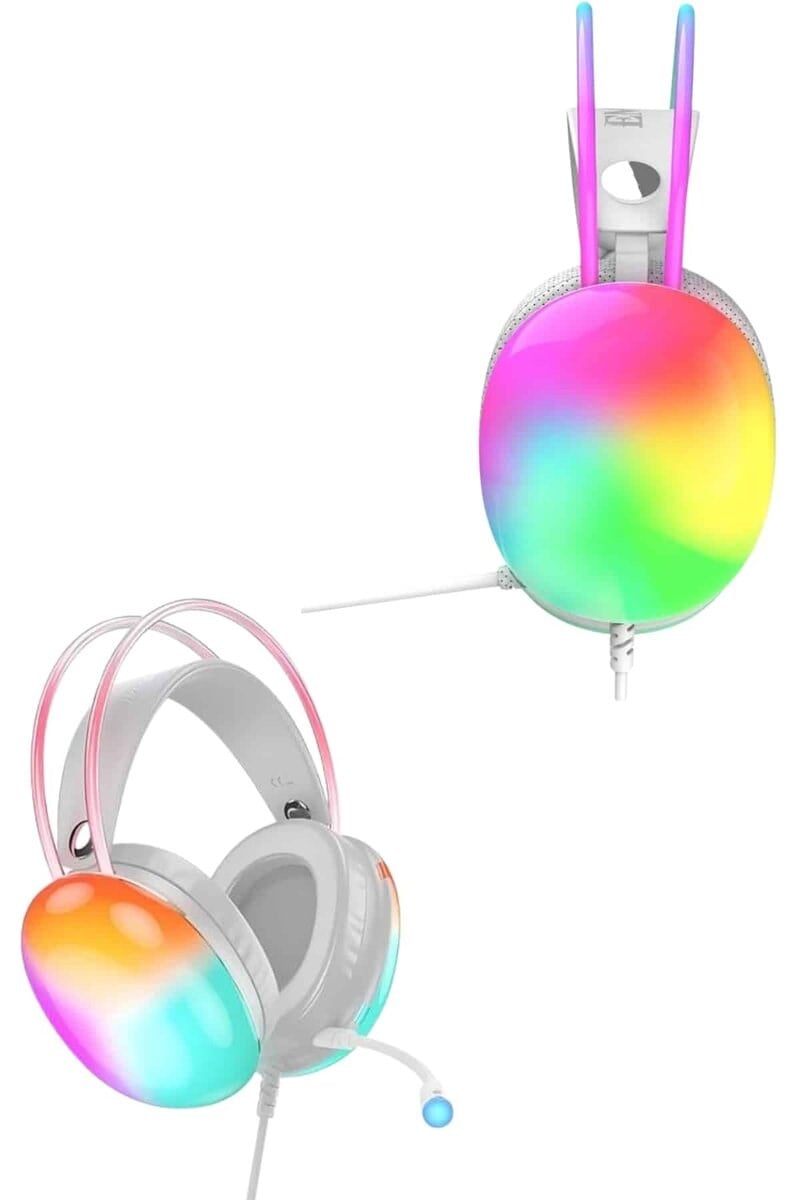 Kablosuz Bluetooth Kulaklık RGB Işıklı Kulak Üstü 5.3 Bluetooth Bağlantılı