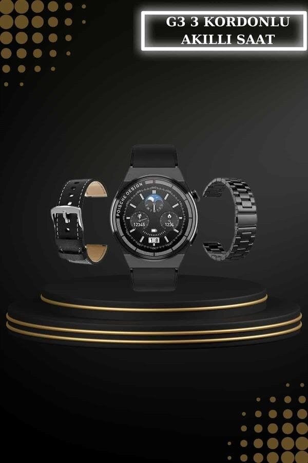 Kablosuz Bluetooth Kulaklık ve Kordon Hediyeli Akıllı Saat Nabız Ölçer Uzun Pil Ömrü