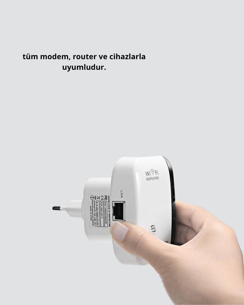 Kablosuz İnternet Genişletici 2.4GHz WiFi Repeater Kolay Kurulumlu