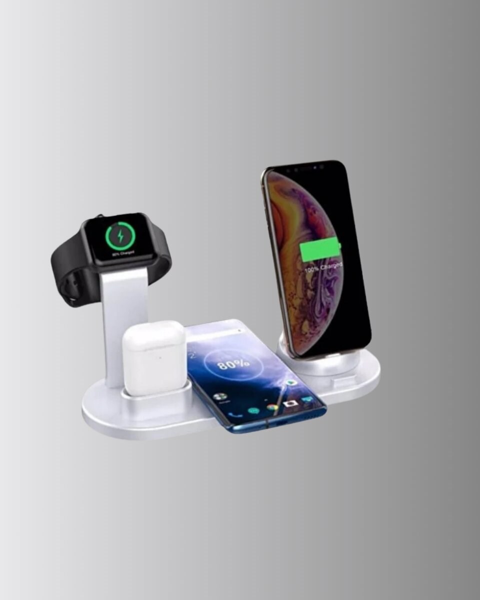 Kablosuz Şarj İstasyonu 4’ü 1 Arada iPhone Watch ve AirPods Uyumlu