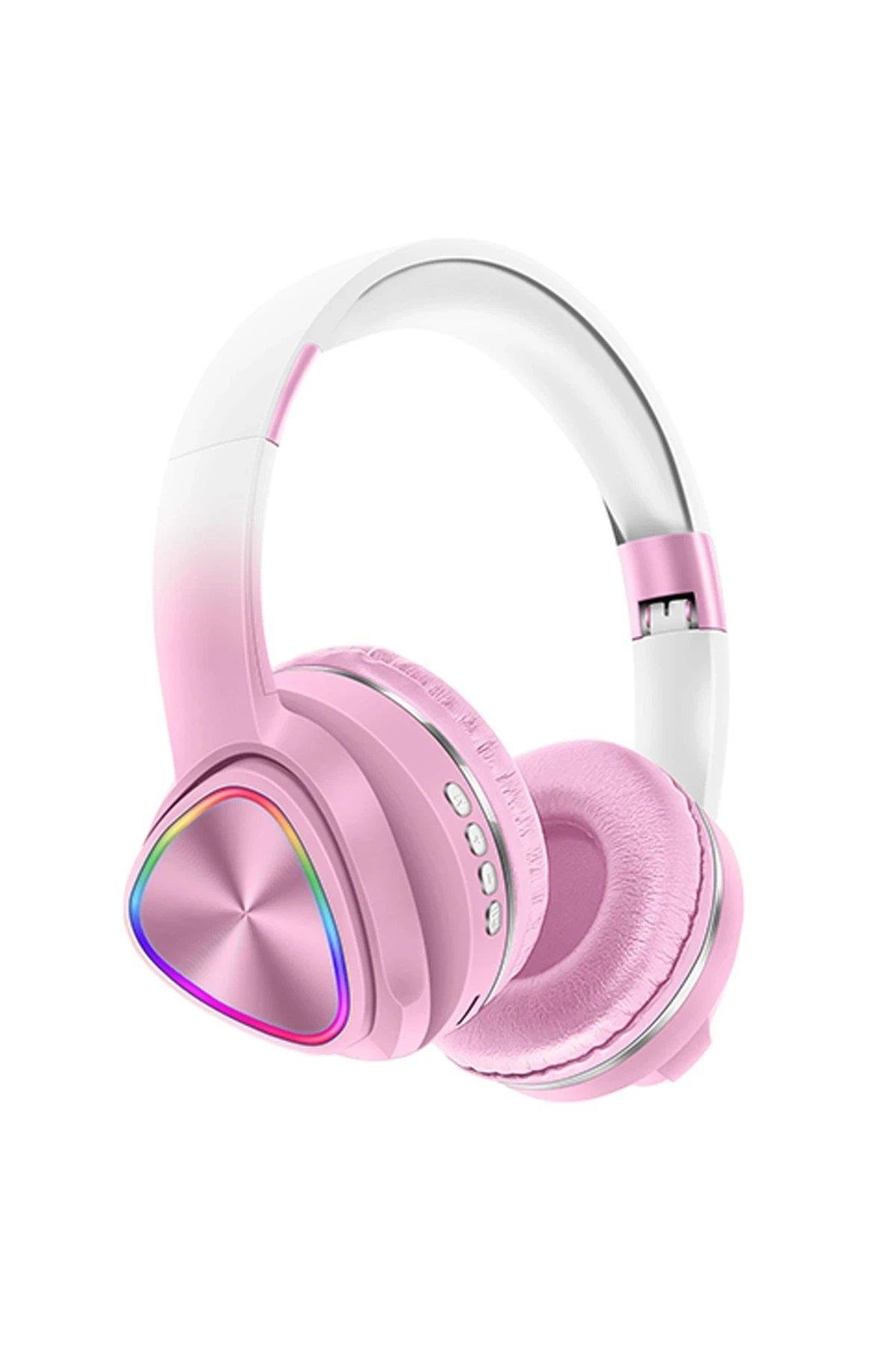 Karler Bass Tune 650 BT RGB Kablosuz Kafaüstü Kulaklık - Pembe