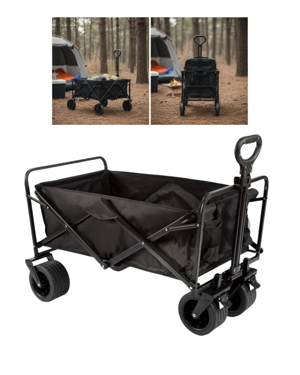 Katlanabilir Taşınabilir Kamp Arabası Plaj Bahçe ve Eşya Taşıma Vagonu