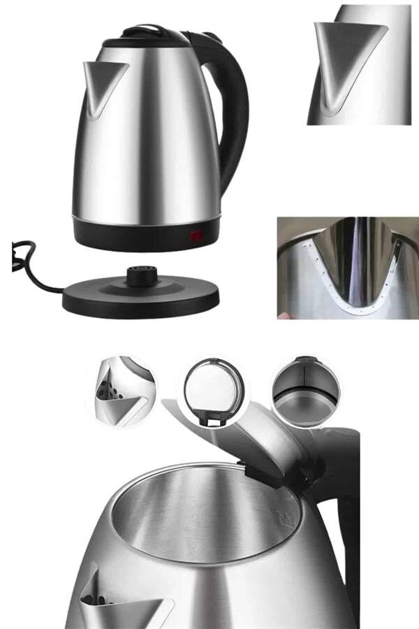 Kettle C F Tipi 220-240V Paslanmaz Çelik Elektrik Kablolu Otomatik Kapanma