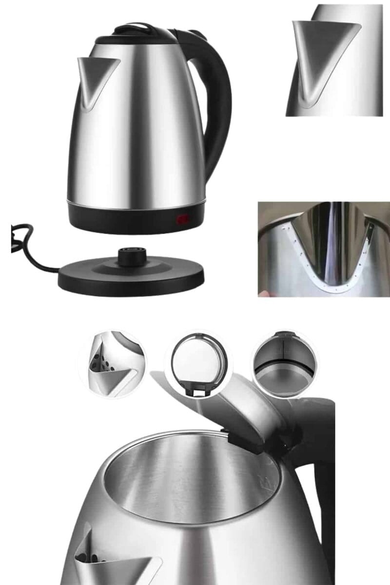 Kettle C F Tipi 220-240V Paslanmaz Çelik Elektrik Kablolu Otomatik Kapanma
