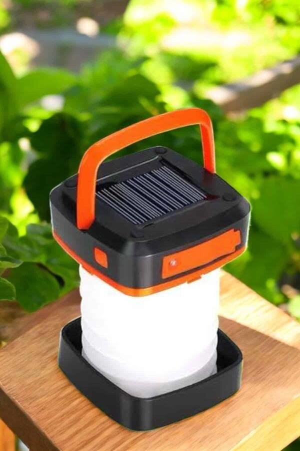 Led Lamba Kamp Lambası Hafif Taşınabilir Şarj Süreli Akordeon El Fenerli