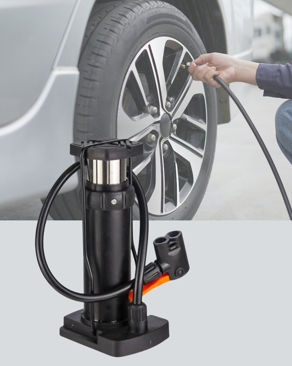 Manuel Ayak Pompası Extra Güçlü Lastik Şişirme Pompası