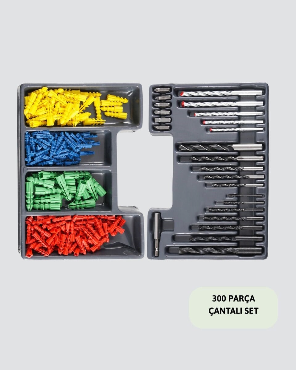 Matkap Ucu Seti 24 Parça Organizer Kutulu Ahşap Metal Beton Uyumlu