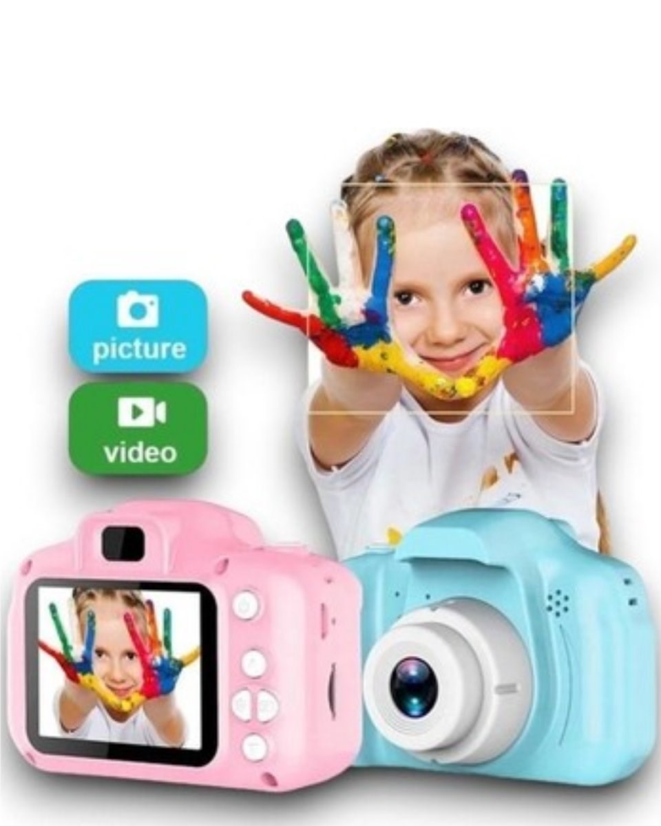 Mavi Kompakt Dijital Kamera HD Video ve Fotoğraf Çekim Özellikli USB Bağlantılı