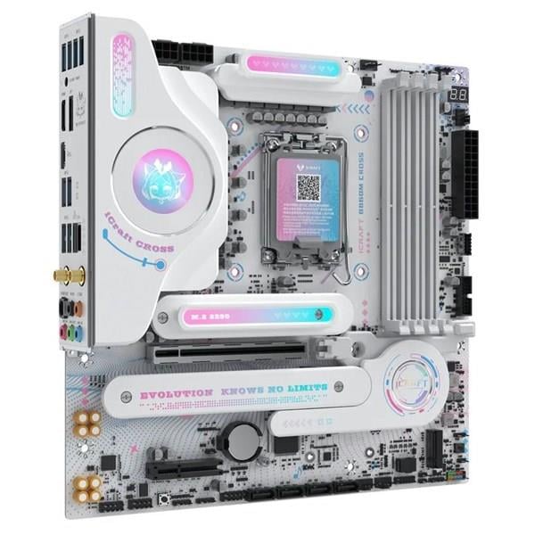 MAXSUN İCraft B860M CROSS PRO WIFI DDR5 HDMI-DP TYPEC PCIE 5.0 1851P MATX BEYAZ