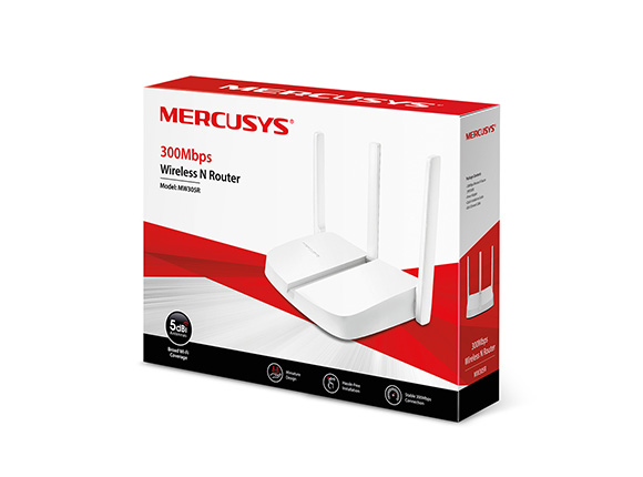 MERCUSYS MW305R 300mbps N300 2.4GHZ EV Ofis Tipi Access Point Router 3x 5dbi sabit anten