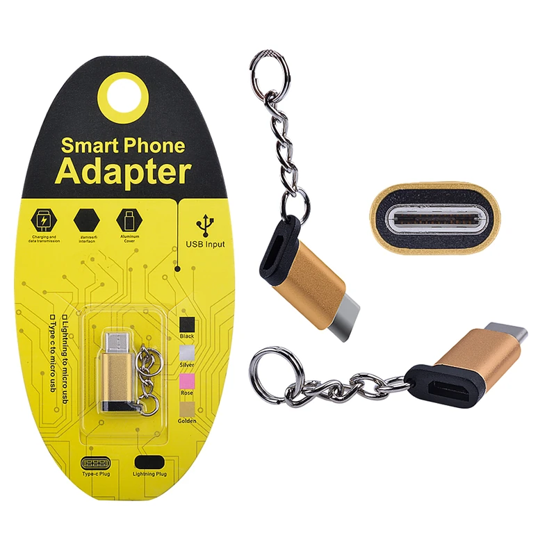 Mikro USB to Type C Dönüştürücü Çevirici Anahtarlıklı Başlık-(1903)