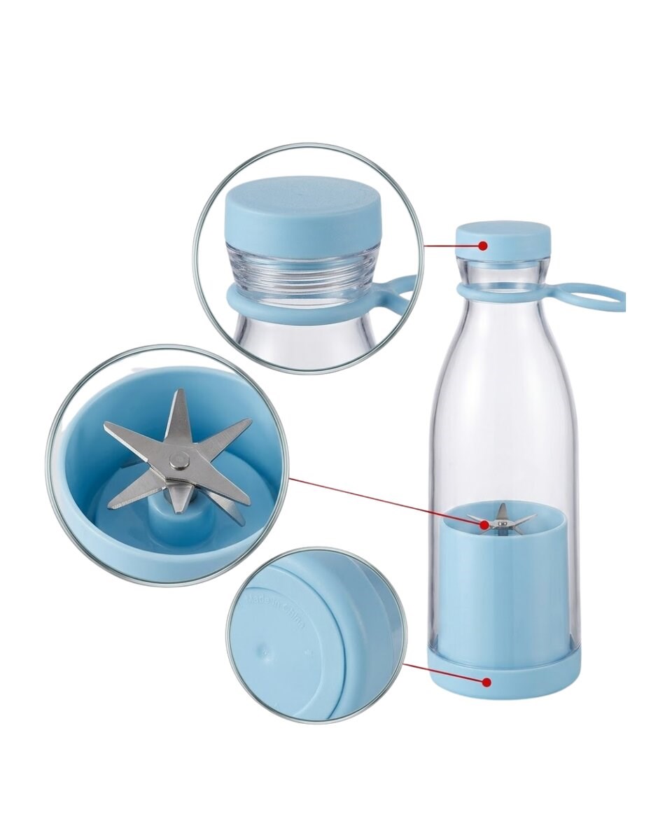Mini Blender USB Şarjlı 380 ml Smoothie Hazırlayıcı Hafif ve Pratik Tasarım