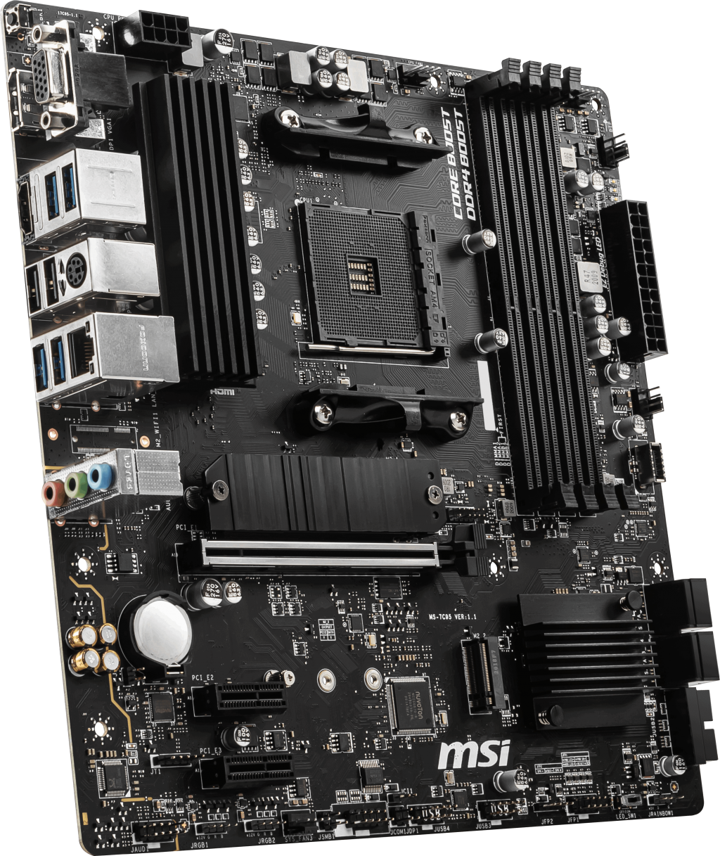 MSI B550M PRO-VDH DDR4 M2 PCIe NVME HDMI DP PCIe 16X v4.0 AM4 mATX
