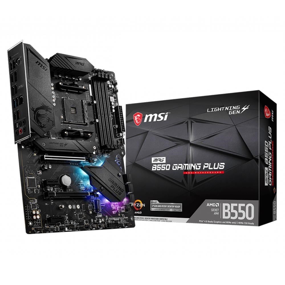 MSI MPG B550 GAMING PLUS DDR4 HDMI DP PCIe 16X v4.0 AM4 ATX