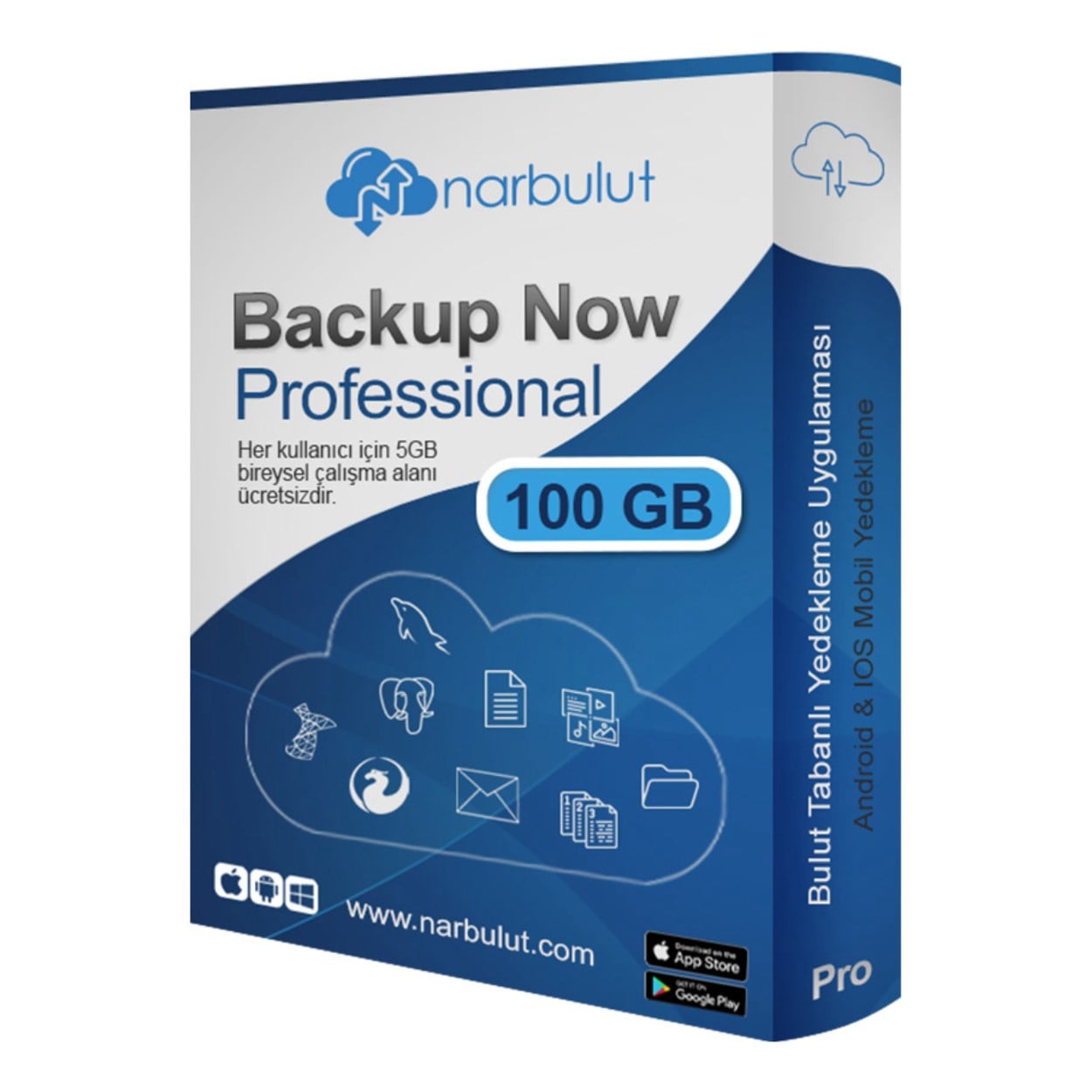 NARBULUT Backup Now Professional Edition 100GB Lisans 1yıl 1kullanıcı basic support is included.