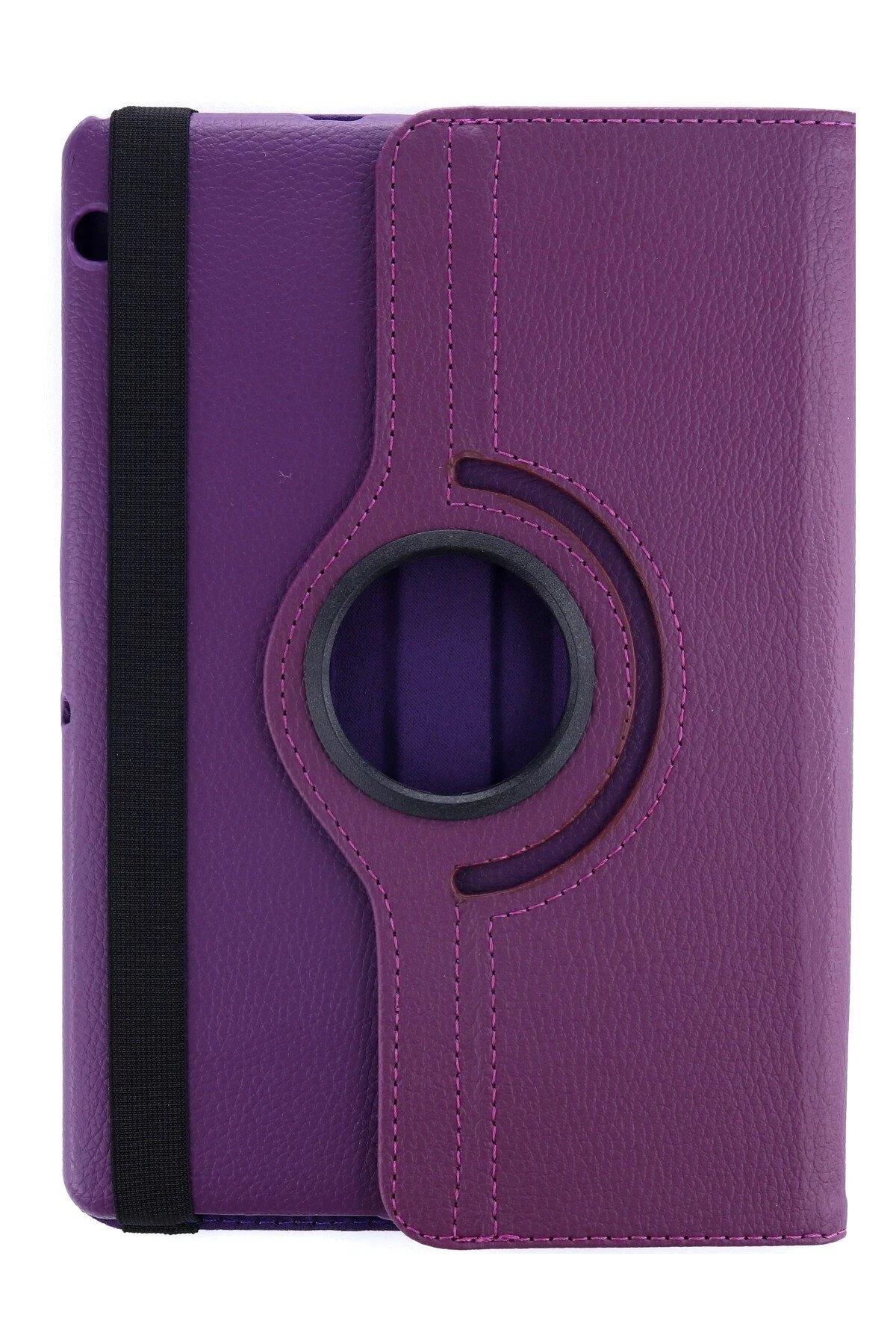 Newface Huawei MediaPad T3 10 / 9.6 Kılıf 360 Tablet Deri Kılıf - Mürdüm