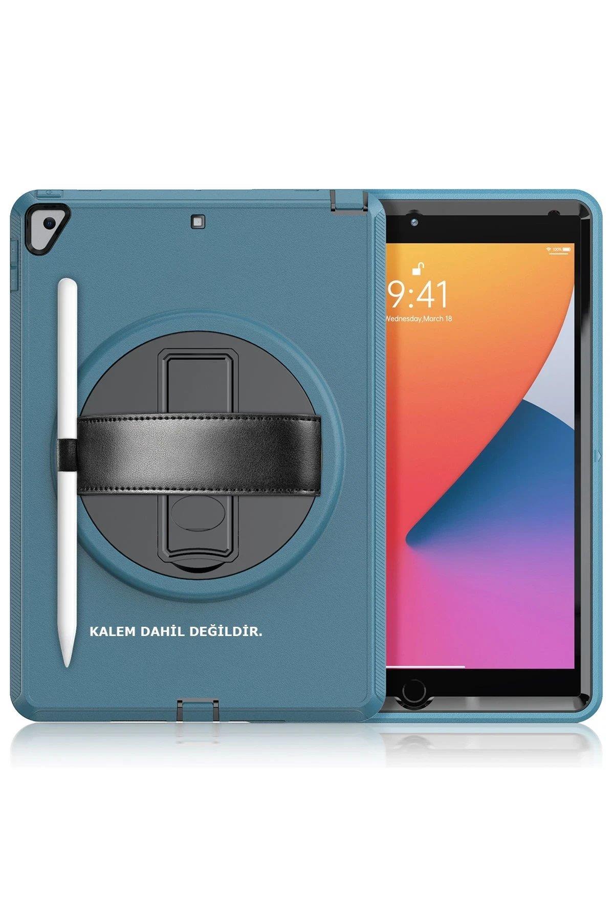 Newface iPad 10.2 (7.nesil) Kılıf Hand Strap Tablet Kılıfı uaz