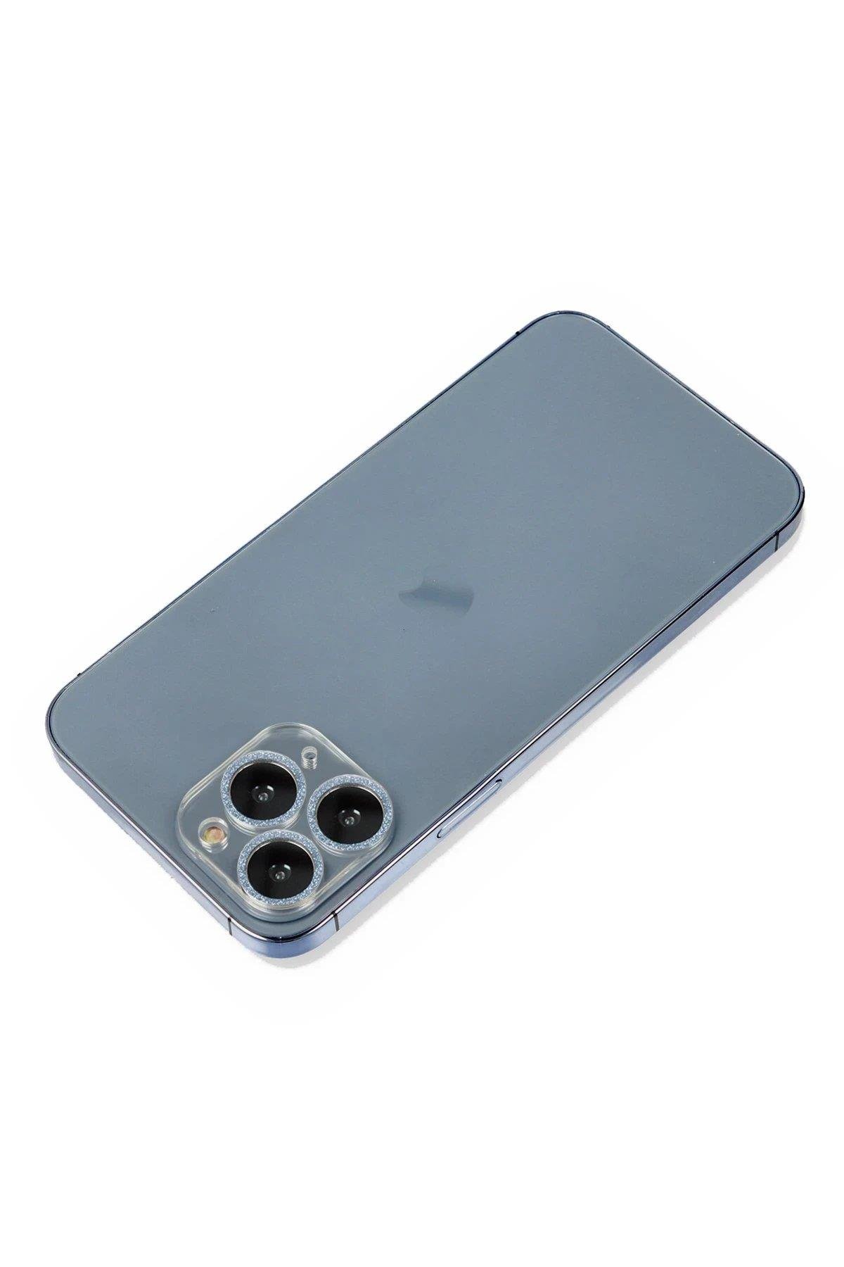 Newface iPhone 11 Pro Shine Kamera Lens Koruma Cam - Sierra Blue