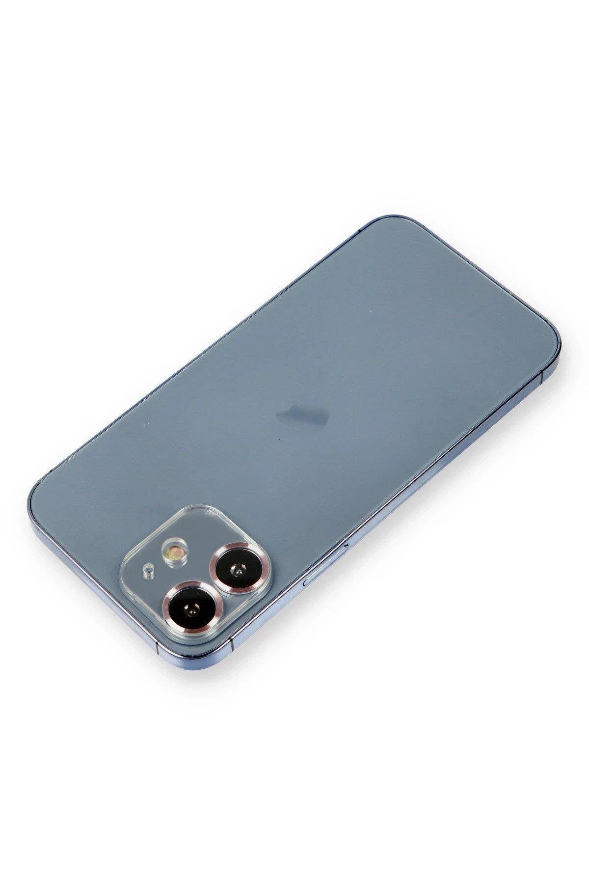 Newface iPhone 12 Mini Metal Kamera Lens Koruma Cam - Mor
