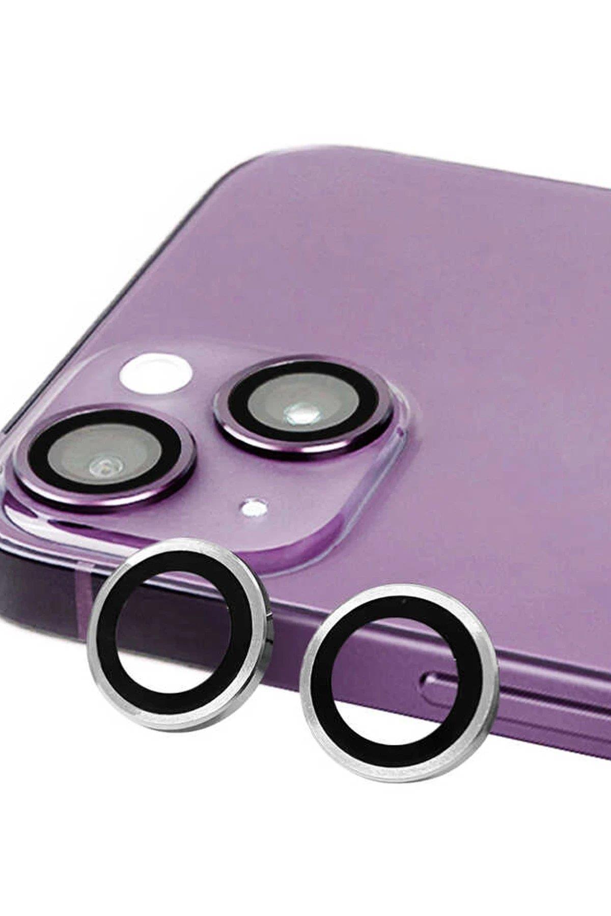 Newface iPhone 13 Mini Raze Metal Kamera Lens - Gümüş